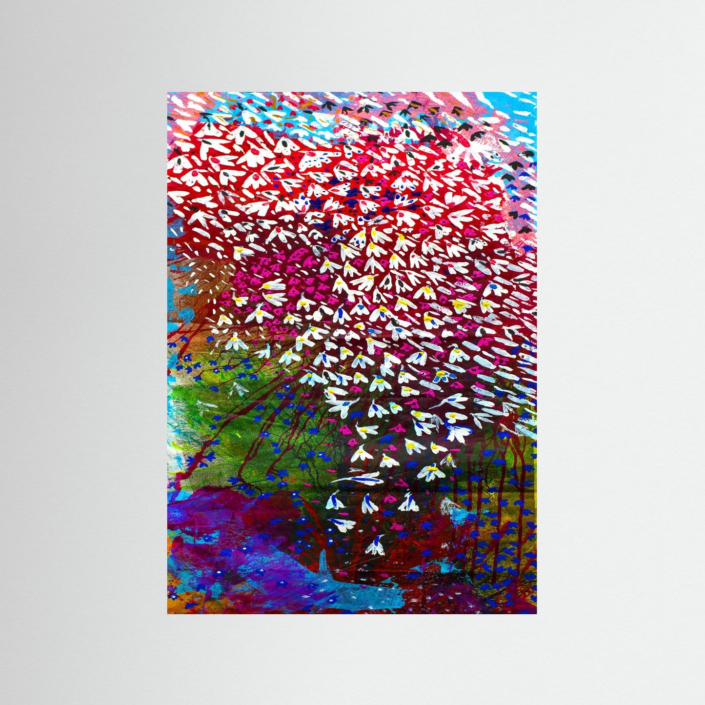 Break of Day in the Garden - Morning Light bursts through a sea of blossoms