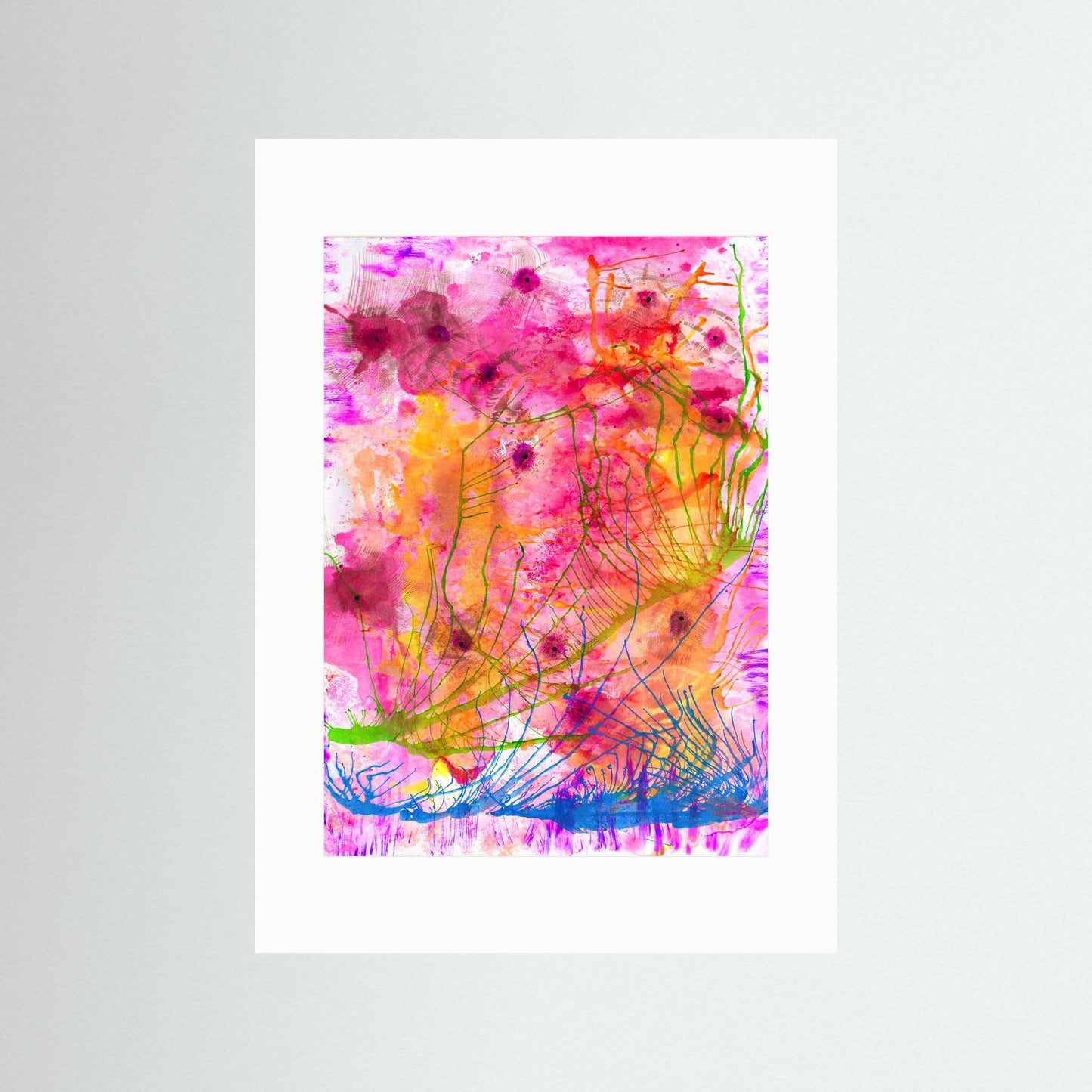 Flower Garden of Light:  A Calm Meditation, Framed.