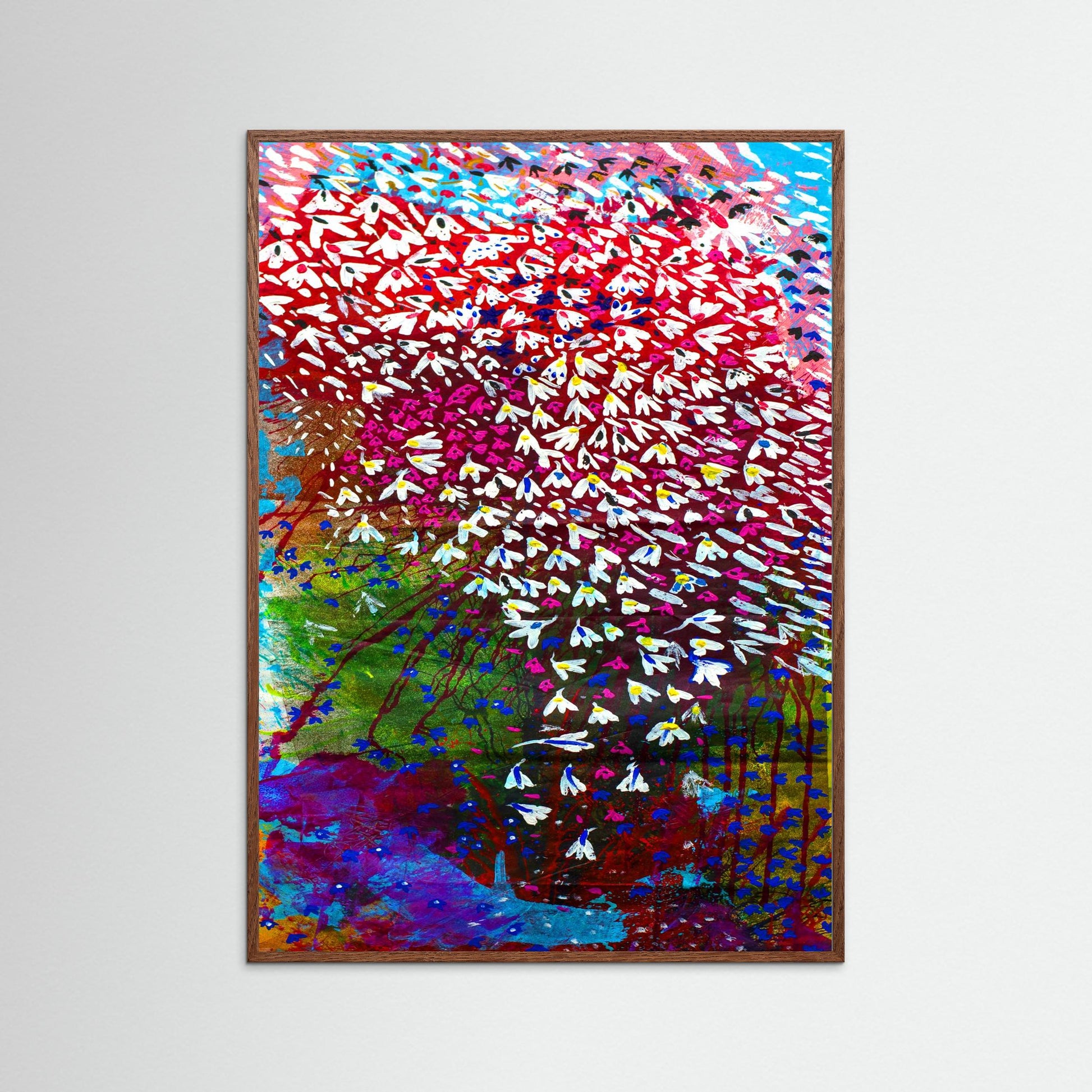 Break of Day in the Garden - Morning Light bursts through a sea of blossoms