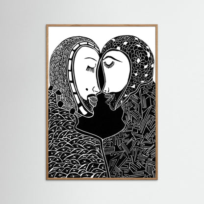 Two Heads Touching - Secret Loves, Secret Whispers.