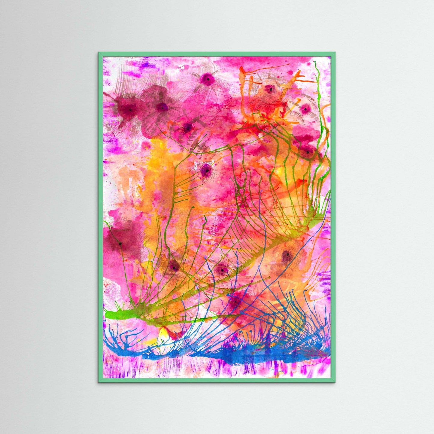 Flower Garden of Light:  A Calm Meditation, Framed.