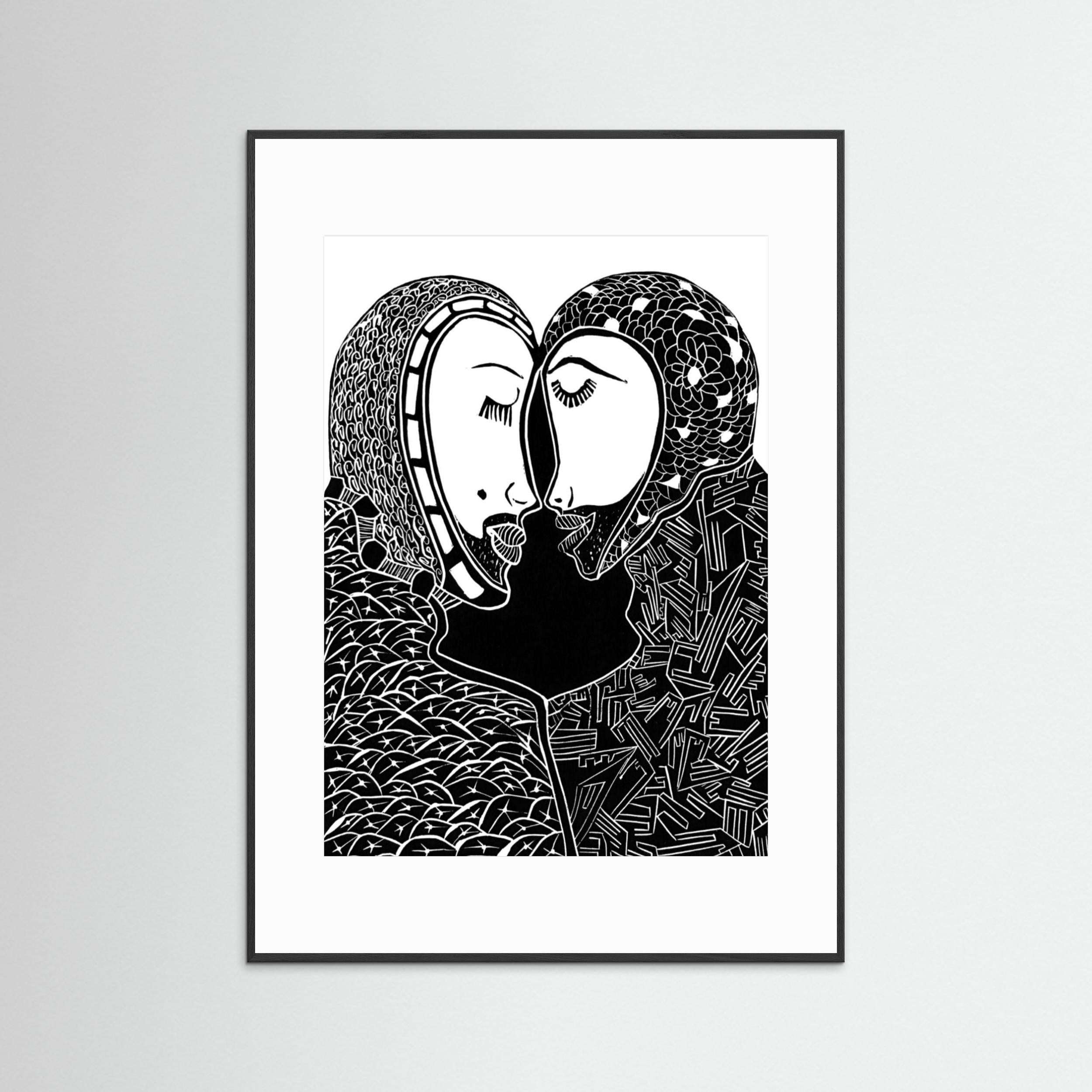 Two Heads Touching - Secret Loves, Secret Whispers.