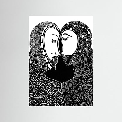 Two Heads Touching - Secret Loves, Secret Whispers.