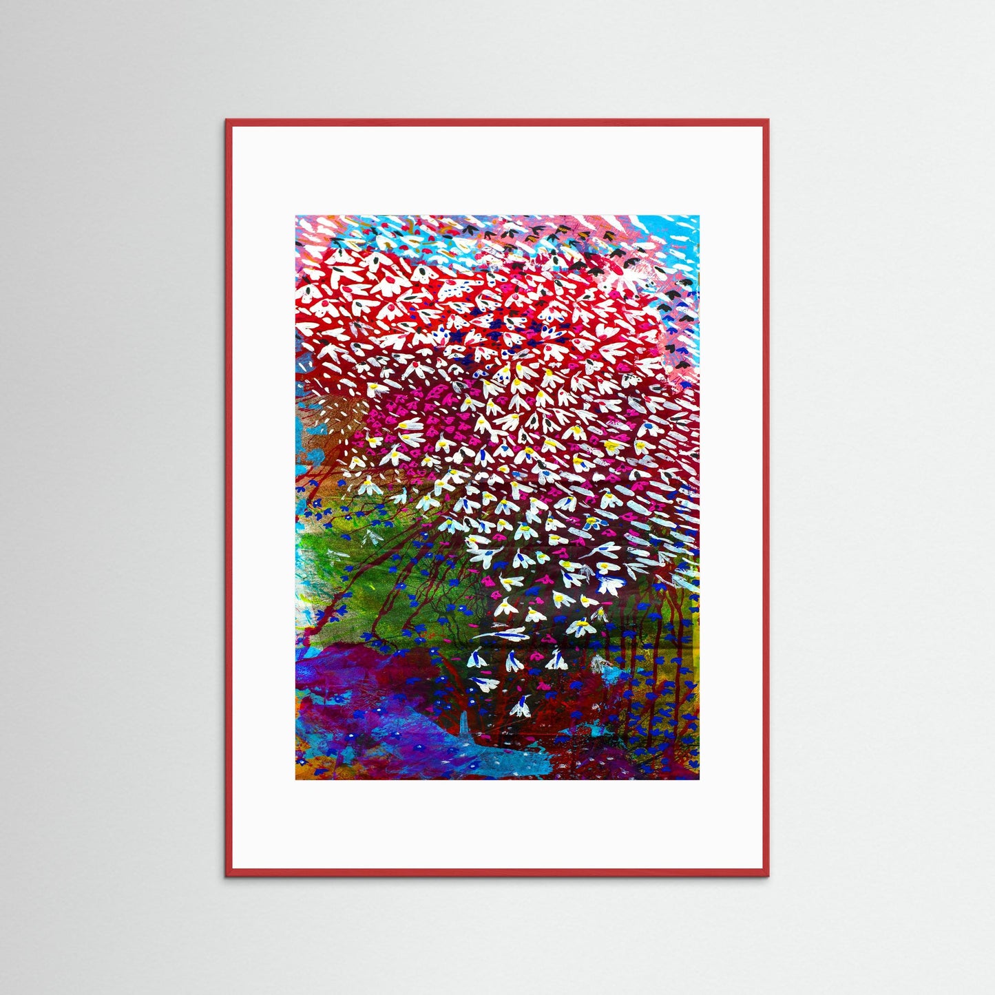 Break of Day in the Garden - Morning Light bursts through a sea of blossoms