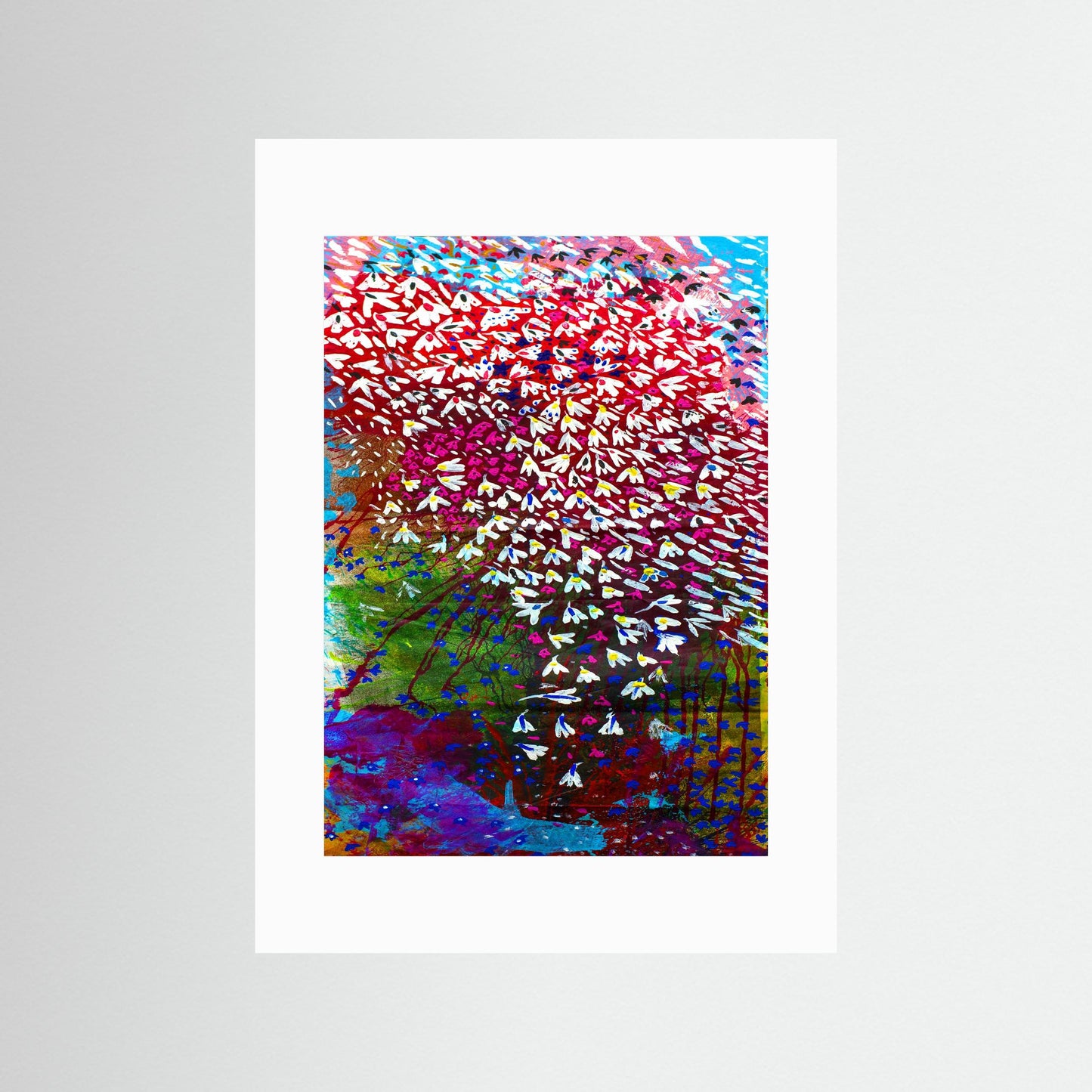 Break of Day in the Garden - Morning Light bursts through a sea of blossoms