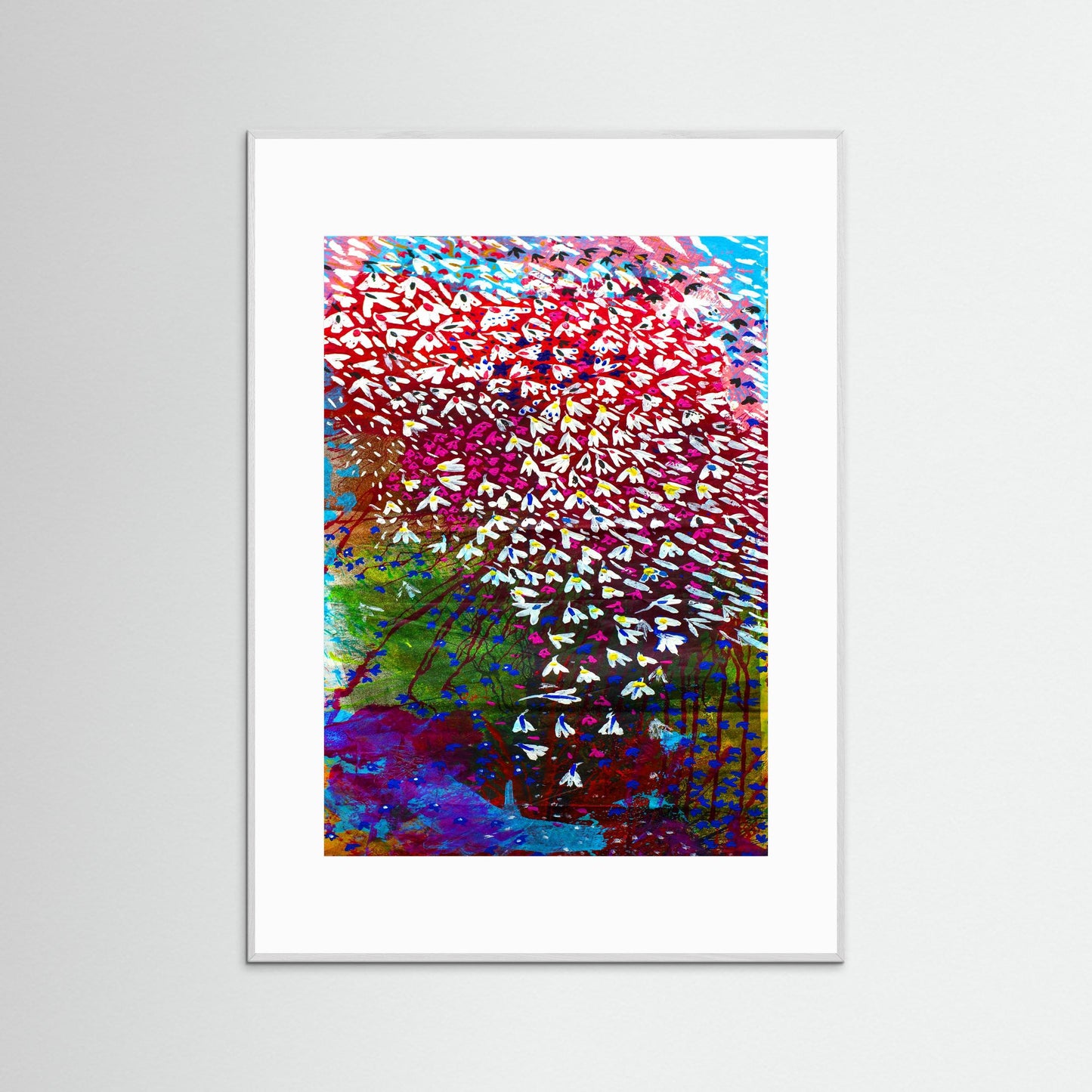 Break of Day in the Garden - Morning Light bursts through a sea of blossoms